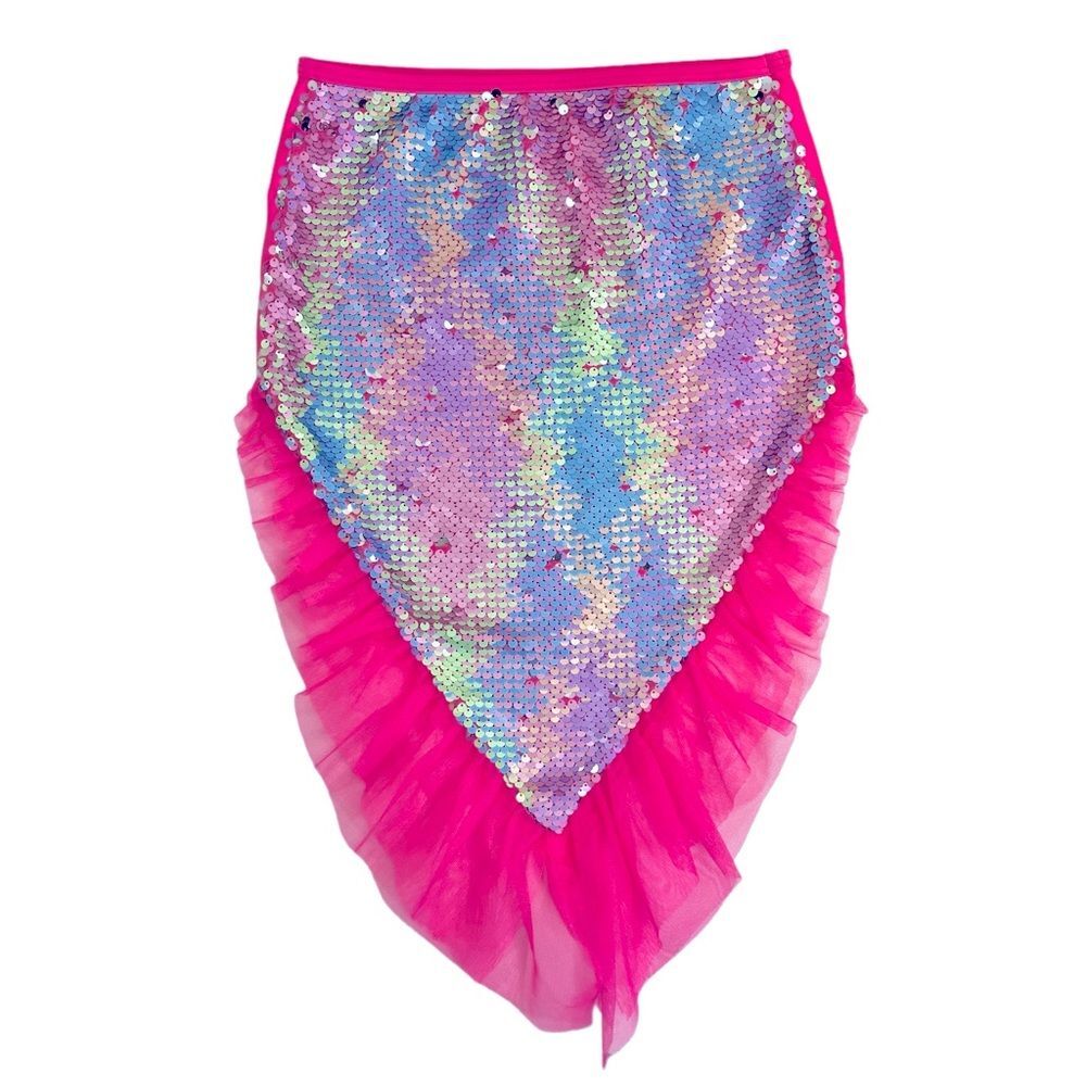 Sequin Mermaid Costume Pretend Play Dress Up Halloween Skirt Size XSmall (4-5)